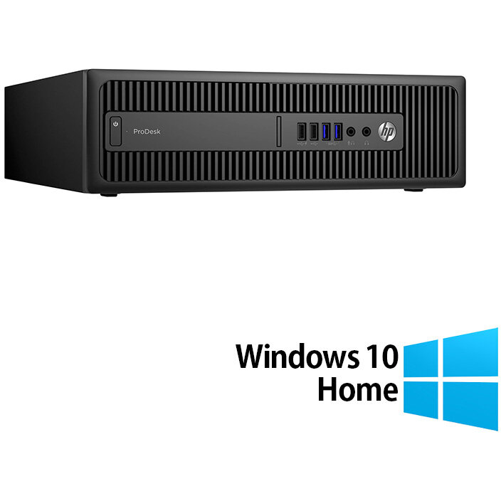 Sistem desktop Refurbished ProDesk 600 G2 Intel Core i3-6100 8GB 120GB SSD Windows 10 Home Black