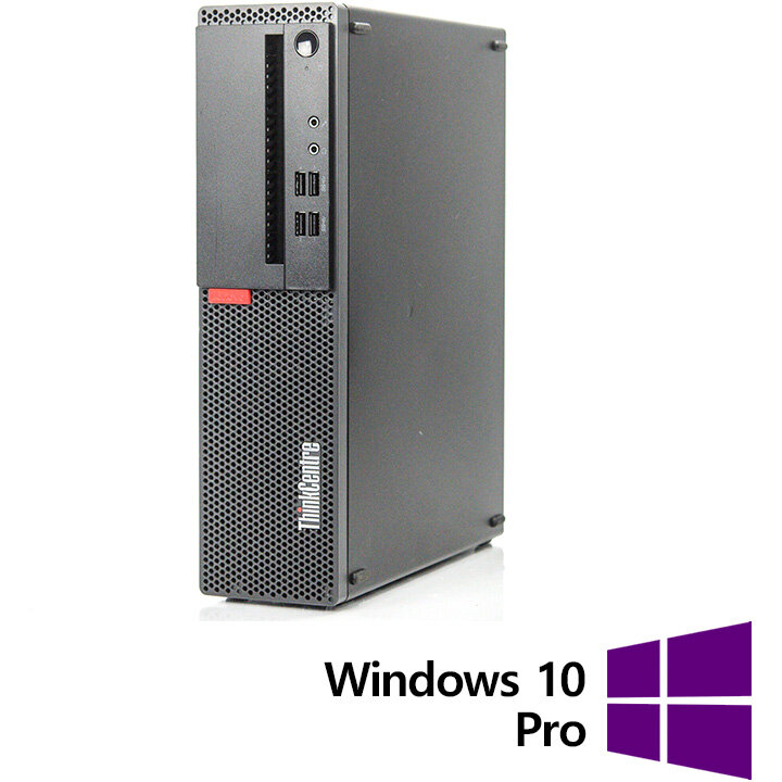 Sistem desktop Refurbished ThinkCentre M910s Intel Core i5-7500 16GB 512GB SSD Windows 10 Pro Black