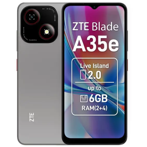 Smartphone Blade A35e Dual SIM 6GB RAM ( 2GB + 4GB extensibili) 64GB 4G Gri