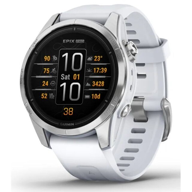 Smartwatch Epix Pro Gen 2 3.05Cm 1.2Inch Amoled 42mm Digital 390 x 390 Pixeli Touchscreen Silver