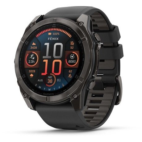 Smartwatch Fenix 8 3.56Cm 1.4Inch AMOLED 51mm Digital 454 x 454 Pixeli Touchscreen Titanium Negru