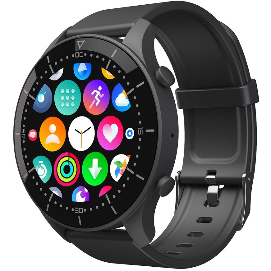 Smartwatch Genua MT870  Monitorizare Puls Pedometru Alarma  Notificare Apeluri Functii Sport Negru