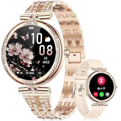 Smartwatch Resigilat FV4 Ecran AMOLED 1.19inch  Curea Metalica Bluetooth Auriu