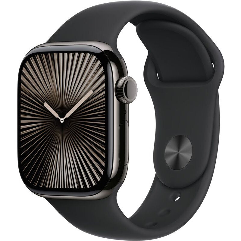 Smartwatch Watch S10 Cellular 42mm Slate Titanium Case Black Sport Band - M/L