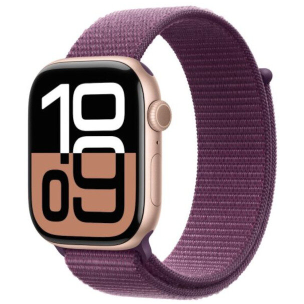 Smartwatch Watch S10 GPS 42mm Rose Gold Aluminium Case Plum Sport Loop
