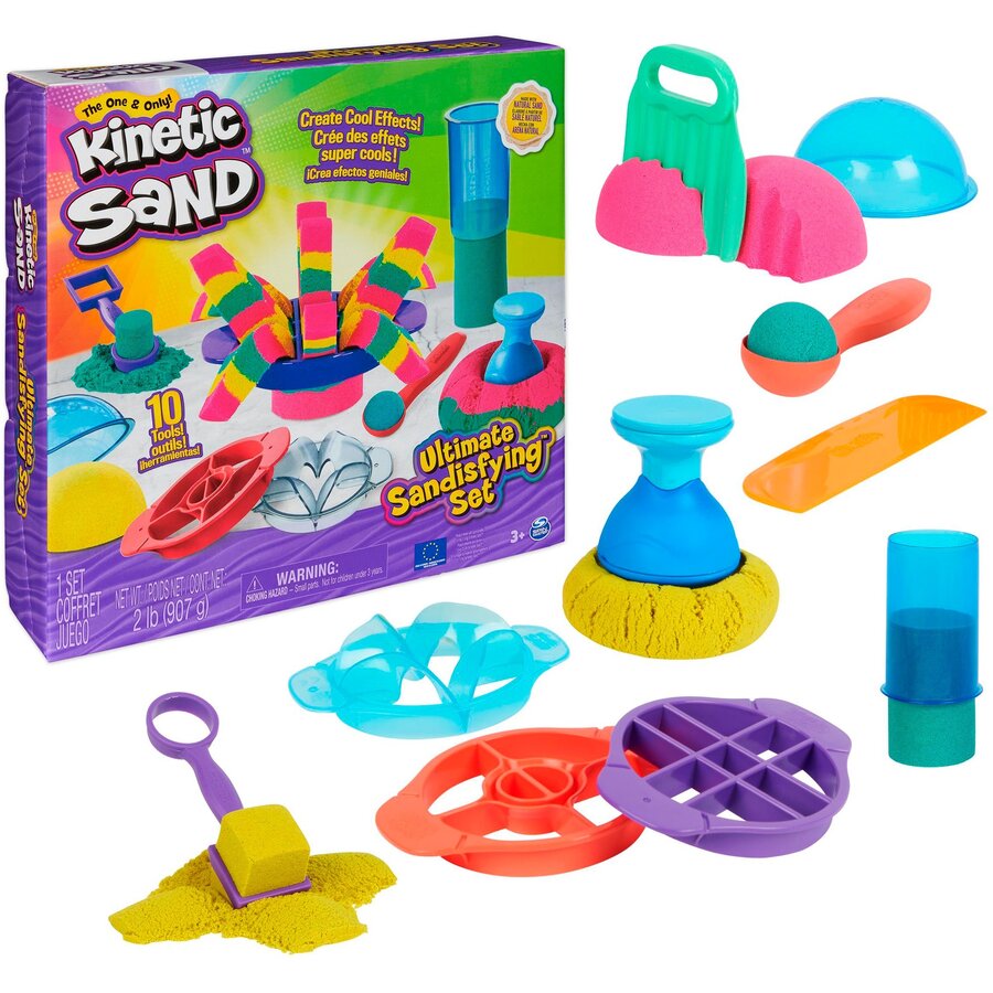 Spin Master Kinetic Sand - Ultimate Sandisfying Set, play sand (907 grams of sand)