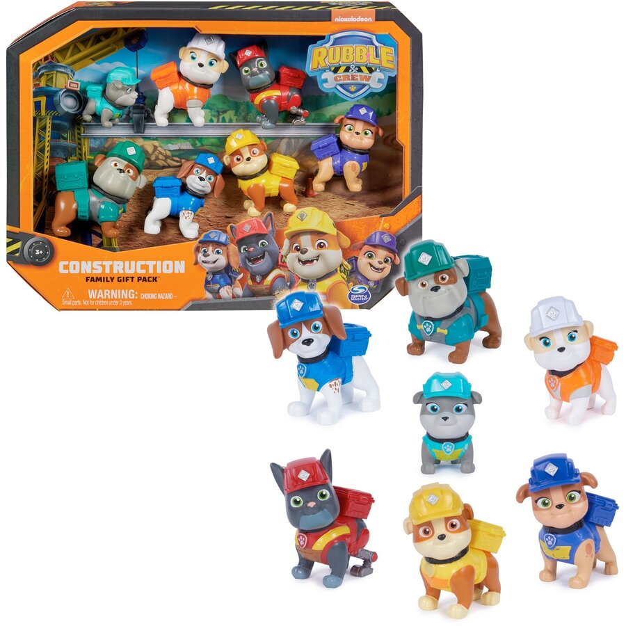 Spin Master Rubble & Crew - Toy Figure Gift Set with 7 Dog Figures