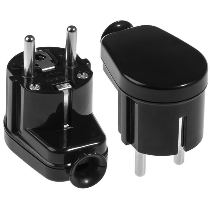 Stecher Shuko cu Iesire Laterala WT-16U Negru