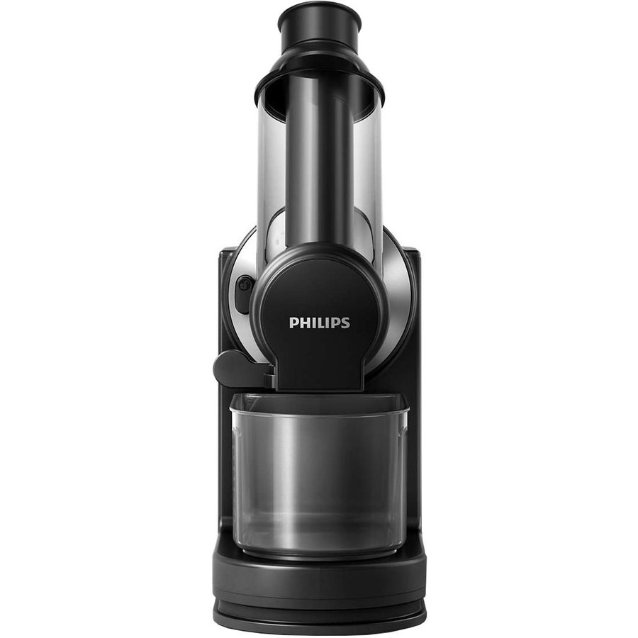 Storcator de fructe si legume prin presare la rece HR1889/70 Recipient suc 1 litru Recipient pulpa 0.75 litri 150W Negru