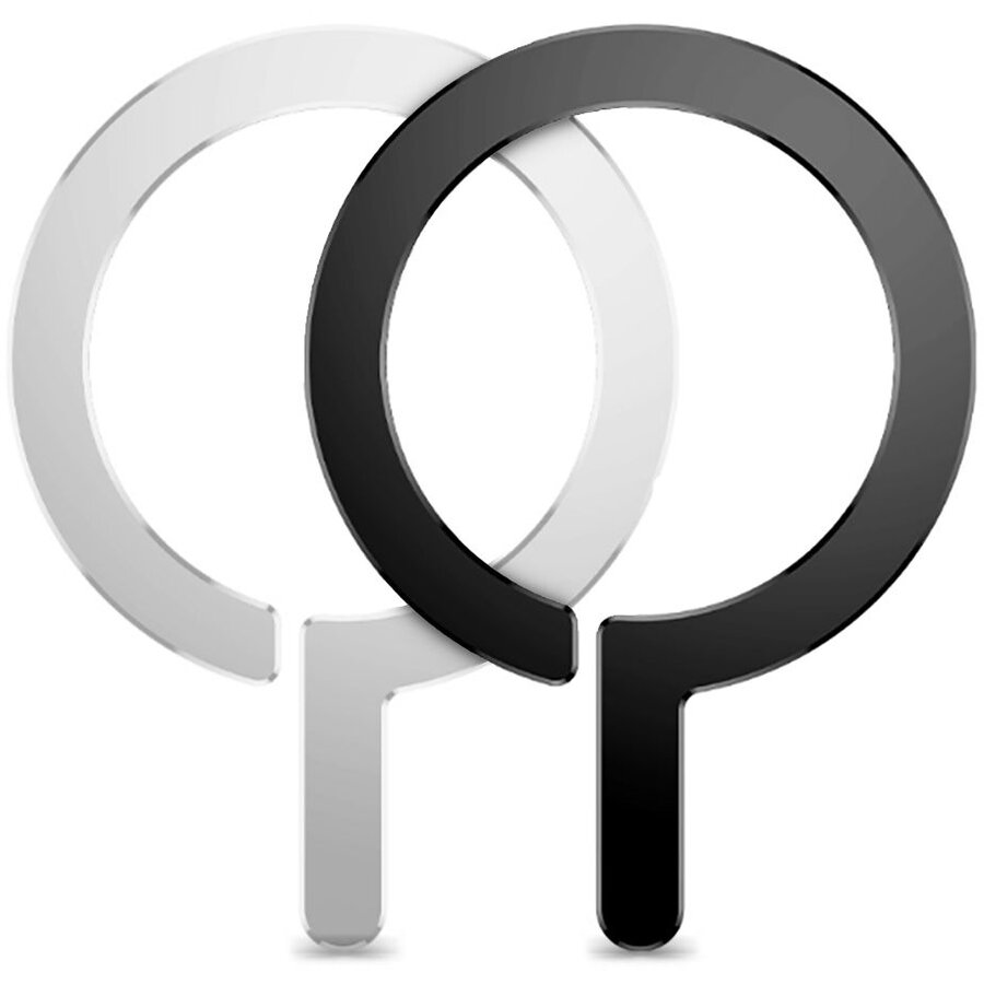 Suport MetalRing compatibil cu functia MagSafe, Adeziv 3M, Negru/Argintiu