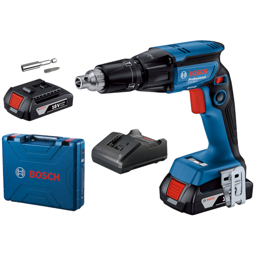 Surubelnita Electrica Fara Fir GTB 180-LI  Li-Ion 2x Acumulator GBA 18V 2.0Ah + GAL 18V-20 Albastru