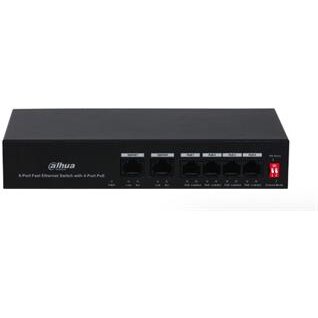 Switch 6-Port PoE 4x PoE Unmanaged Negru