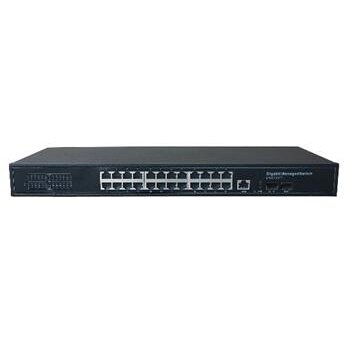 Switch ADS-224GRP-1PO-2F-RM Administrat Invers 24  Porturi Gbit x1 POE x2 SFP Metalic