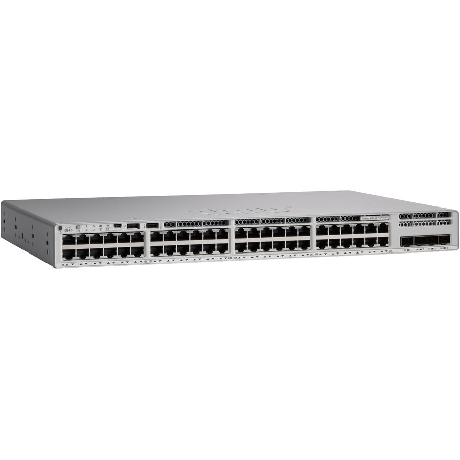 Switch Catalyst 9200L 48-port Partial PoE+ 4 x 10G NW Essentials Gri
