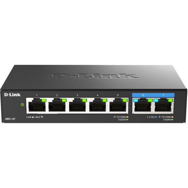 Switch DMS-107 Unmanaged 7 Port Negru