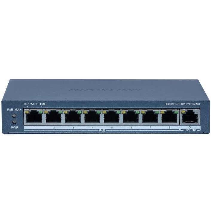 Switch DS-3E1309P-EI(B) Smart Managed 8x 10/100M PoE 1x RJ-45 Gigabit Gri