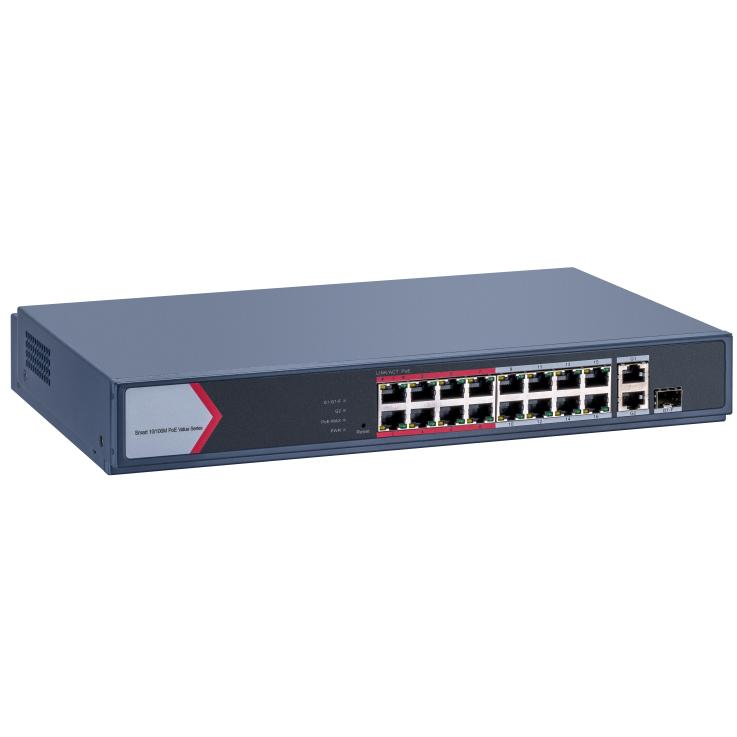 Switch DS-3E1318P-EI/M 16 × 10/100 Mbps PoE port Gri