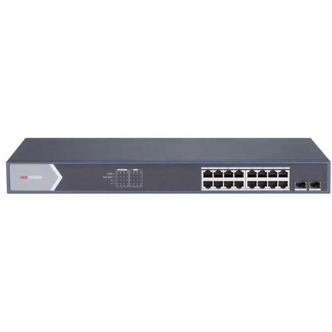 Switch DS-3E1518P-SI Smart Managed 16 Porturi PoE Gigabit 2 x SFP Gri