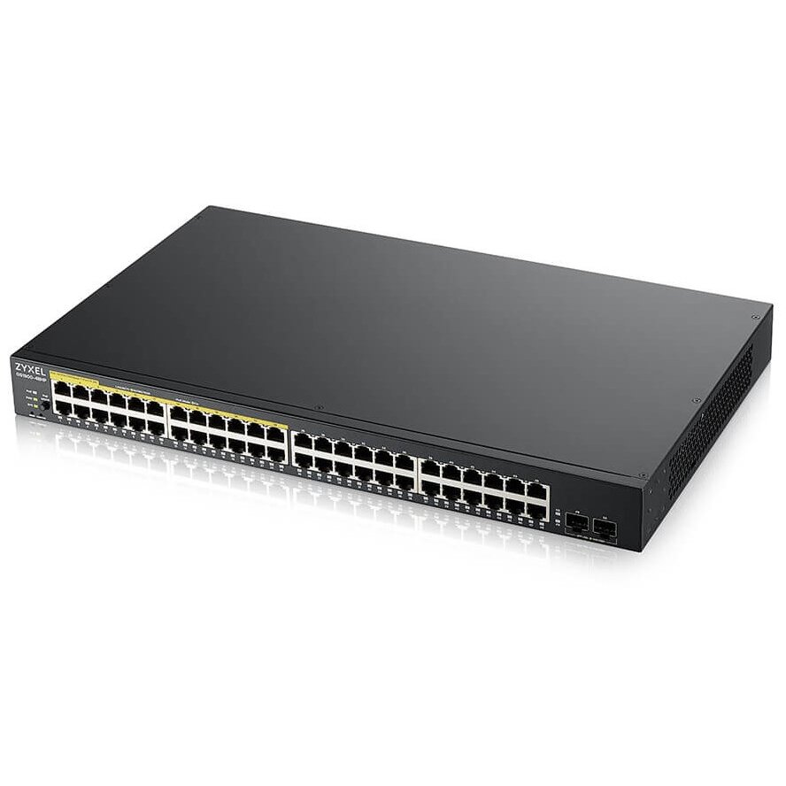 Switch GS1900-48HPv2 Managed L2 Gigabit Ethernet (10/100/1000) Power over Ethernet (PoE) Negru