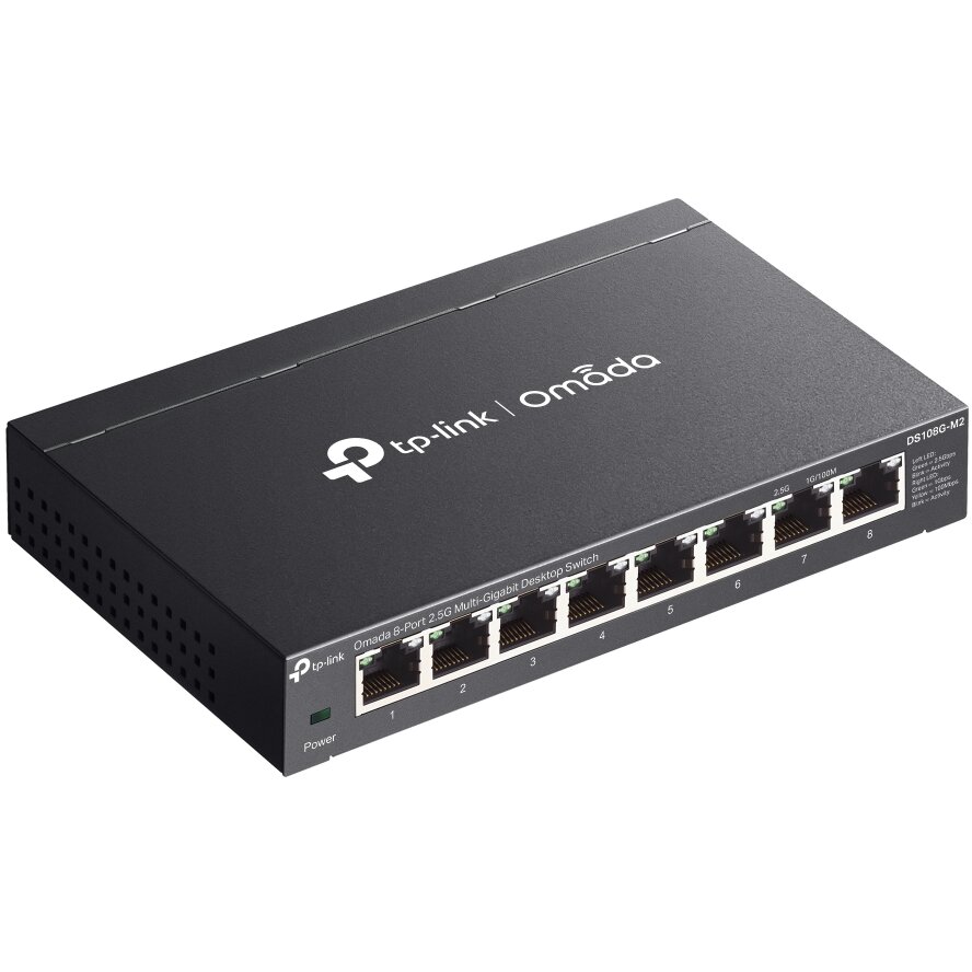Switch Omada DS108G-M2 fara Management 8 Porturi 2.5 Gigabit Carcasa Metalica Negru