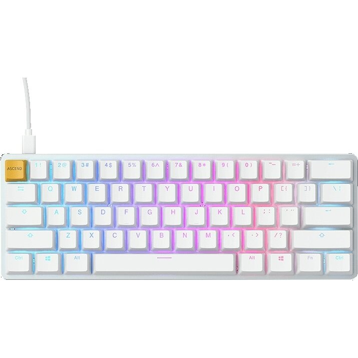 Tastatura Gaming Compacta GMMK Ice Edition Switch Gateron Brown US Layout Alb