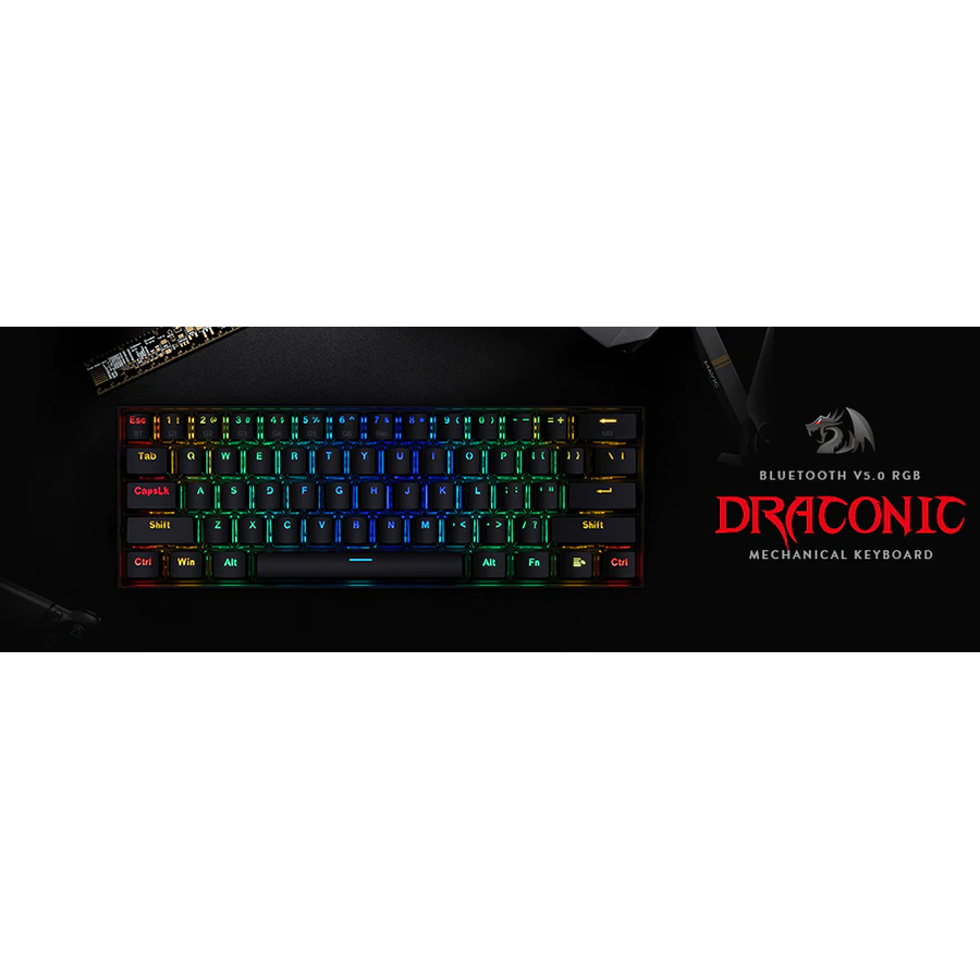 Tastatura Gaming Draconic Pro Bluetooth Negru