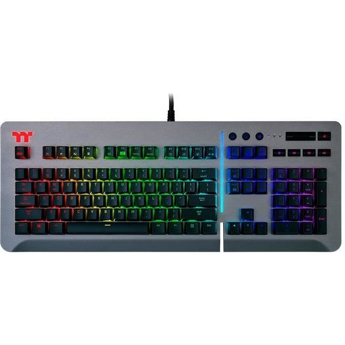Tastatura Gaming Mecanica Tt eSPORTS Level 20 RGB Titanium Cherry MX Speed Silver