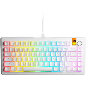 Tastatura Mecanica GMMK 3 HE 75% Prebuilt USB-C Fox HE Switches US Layout 81 Taste Alb