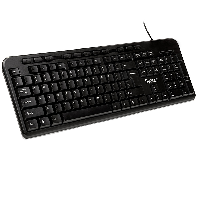 Tastatura USB Multimedia 104 Taste + 11 Taste Multimedia Anti-spill Negru