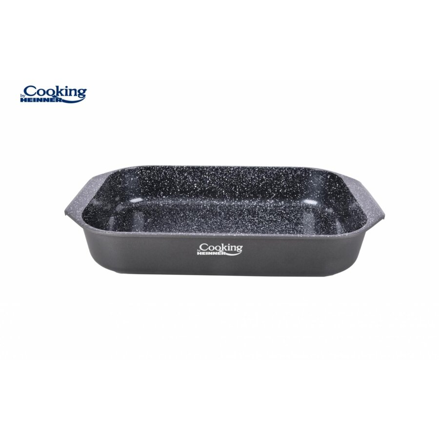 Tava Inalta Aluminiu 39.5 x 26cm Cu Acoperire Ceramica DARK LINE Negru