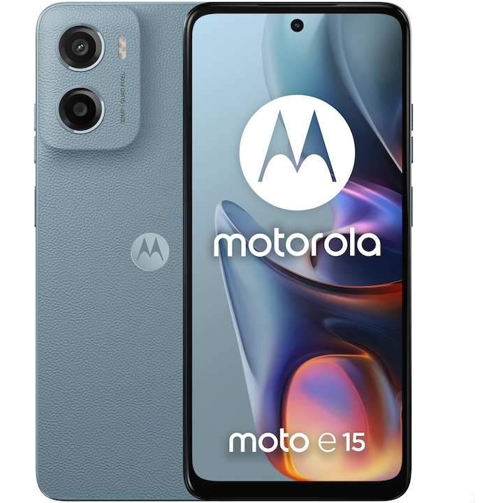 Telefon mobil Moto E15 64GB 2GB RAM Dual Sim 4G Misty Blue