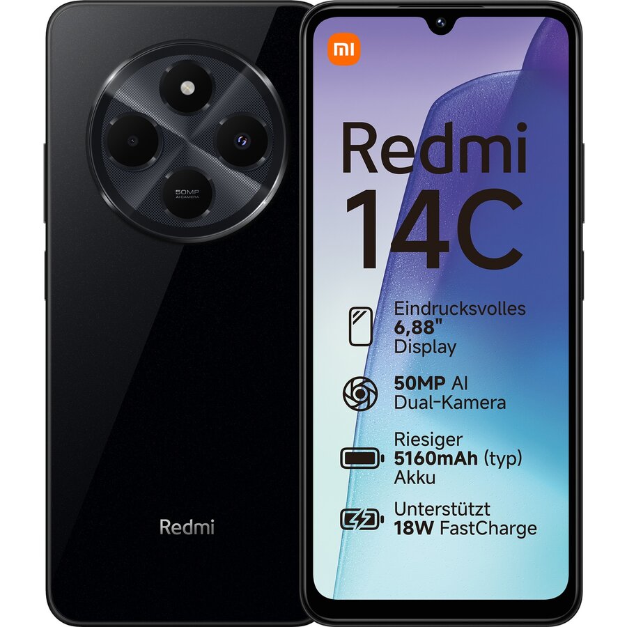Telefon mobil Redmi 14C 256GB 8GB RAM Dual Sim 4G Midnight Black