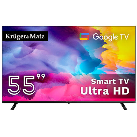 Televizor LED KM0255UHD-SA Smart Ultra HD GoogleTV 55Inch 141CM Negru