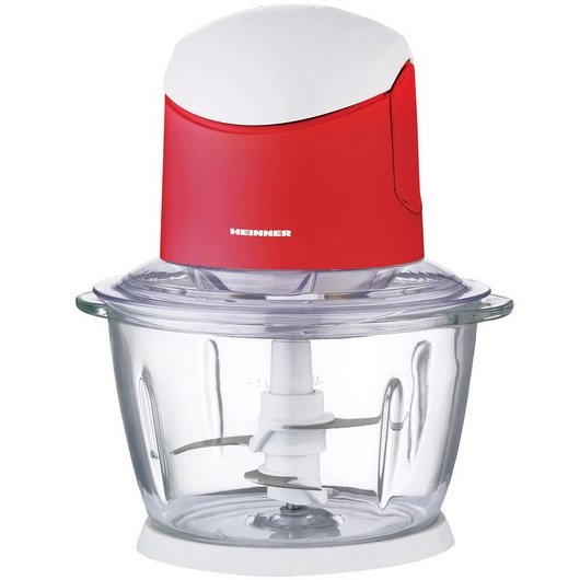 Tocator de legume HMC-K500WHR 500W 1 litru 2 cutite Alb / Rosu