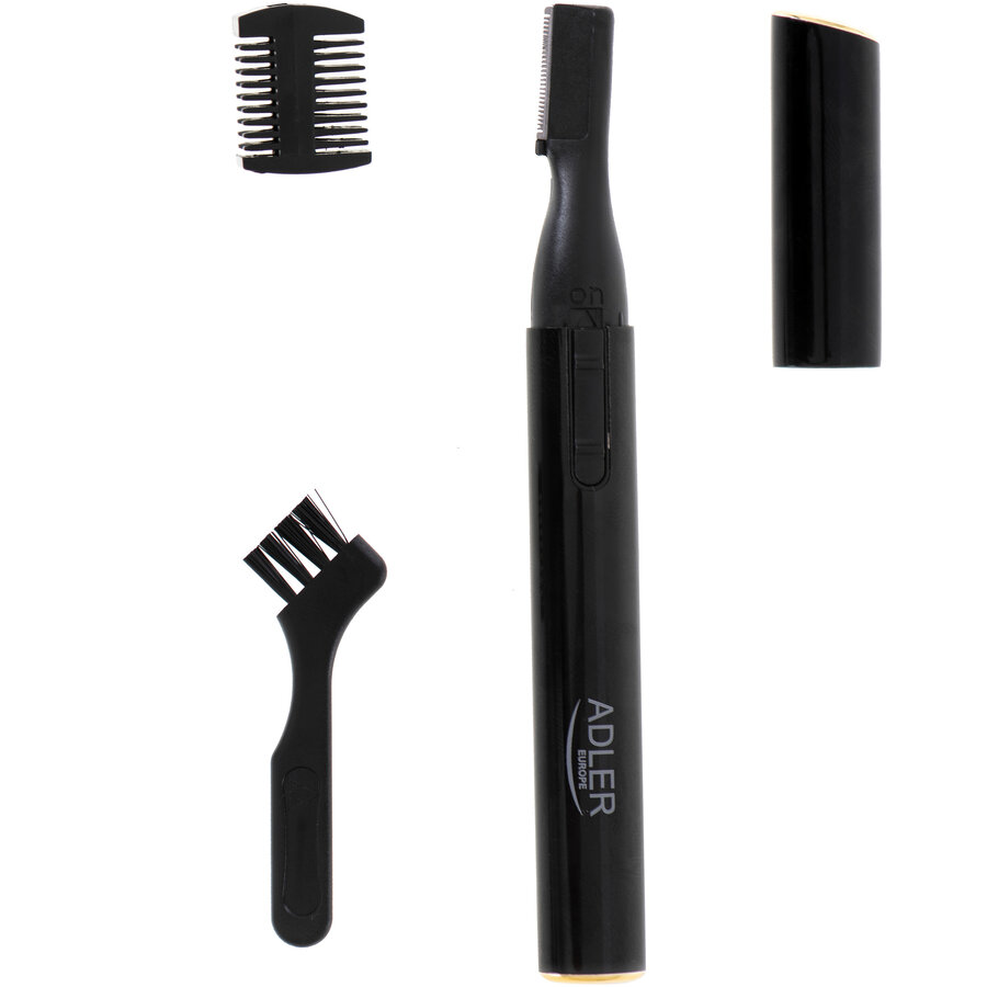 Trimmer Pentru Sprancene AD 2934b Pieptene De Ghidaj Dublu Perie Baterii Negru