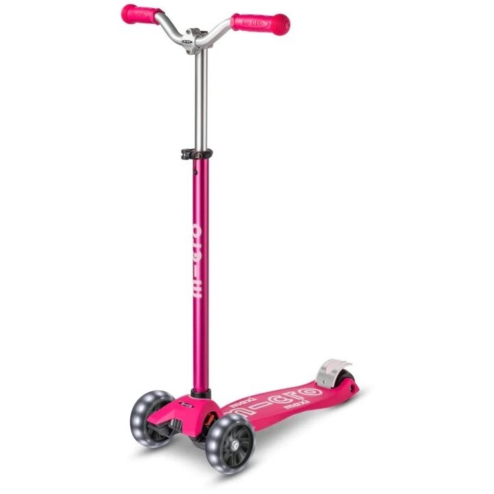 Trotineta Copii Pro LED 3 Roti Varsta 5-12ani Max 50kg Roz