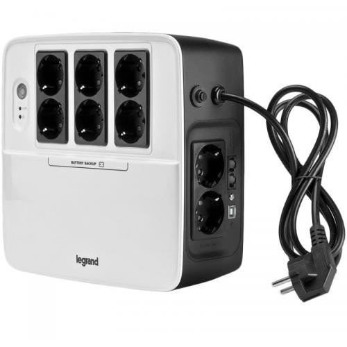 UPS Multiplug 800VA Black White