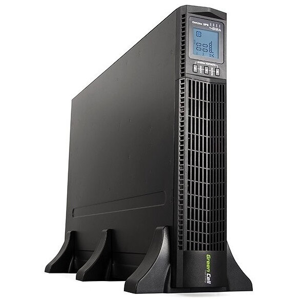 UPS UPS15 pentru Rack Green Cell RTII Display LCD 3000VA 2700W Negru