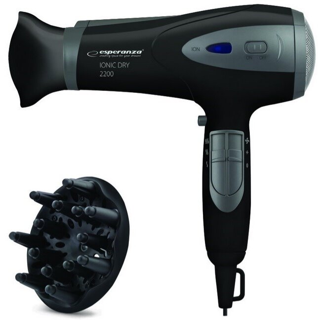 Uscator De Par 2200W Cablu 1.8m 50Hz 888g Niveluri Incalzire Negru