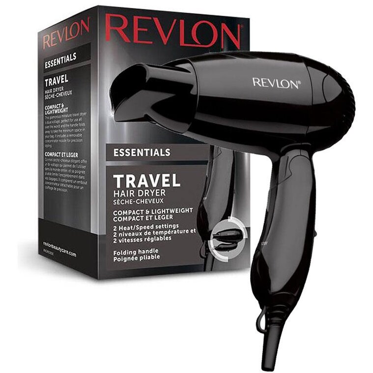 Uscator de Par Essentials Travel RVDR5305E Pliabil 2 Viteze 2 Trepte de Temperatura Negru