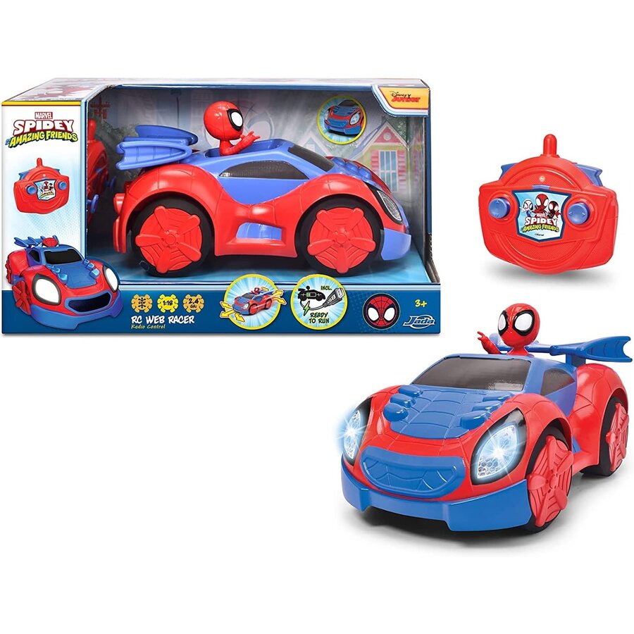 Vehicul De Jucarie Spidey Web Racer 1:18 +36luni Albastru/Rosu