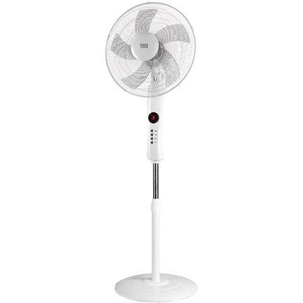 Ventilator cu Picior si Telecomanda TSA8024 50W 3 Viteze Oscilatie 90 Grade Functie Timer Alb