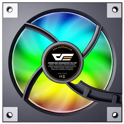 Ventilator de Calculator DM20 800-1600rpm  120mm Silentios 4Pin + ARGB Negru