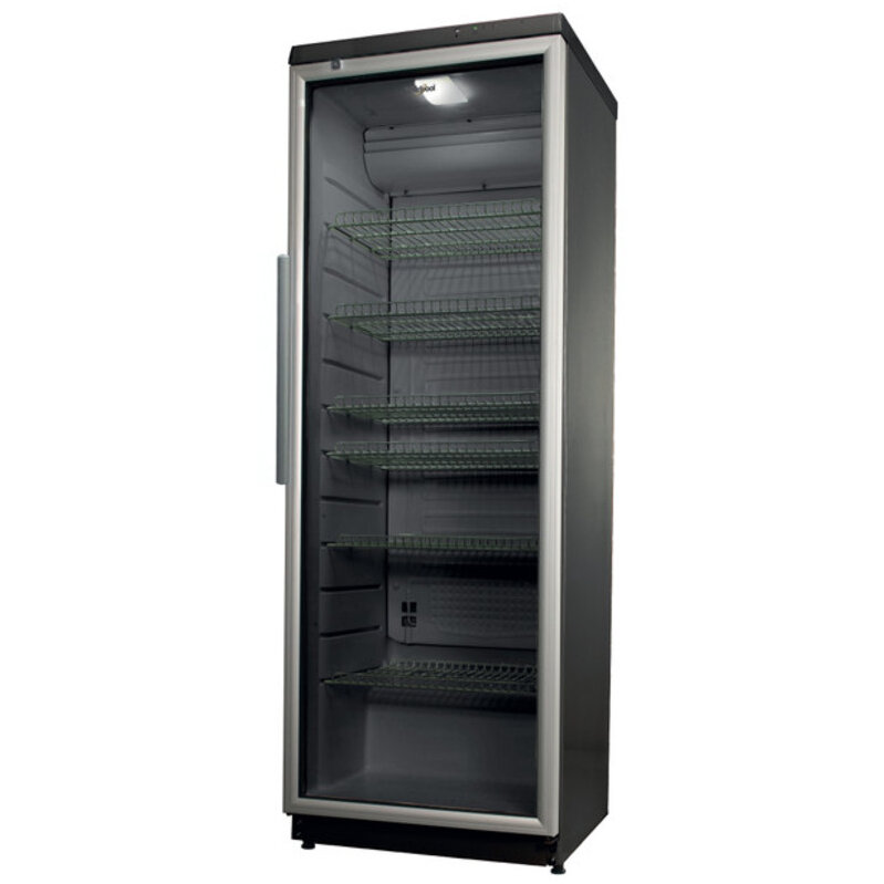 Vitrina Frigorifica Profesionala ADN 201/1S 320L 1 Usa Sticla 6 Rafturi H 173CM Clasa D Argintiu