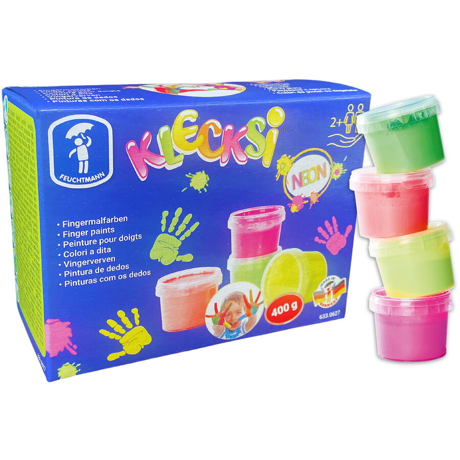 Vopsea pentru Pictura cu Degetele 4 Culori Neon 2+Ani