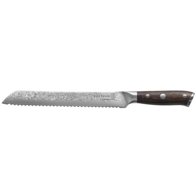  Elegance Ebony Wood bread knife 22.9 cm