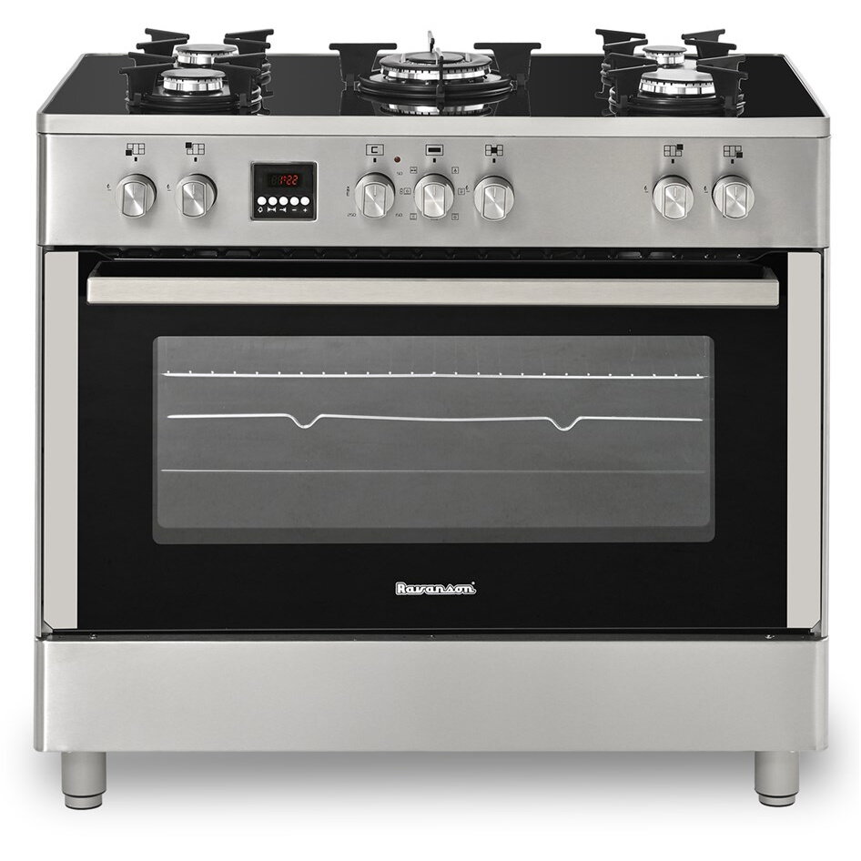  KWGE-K90 Glass Inox gas-electric cooker