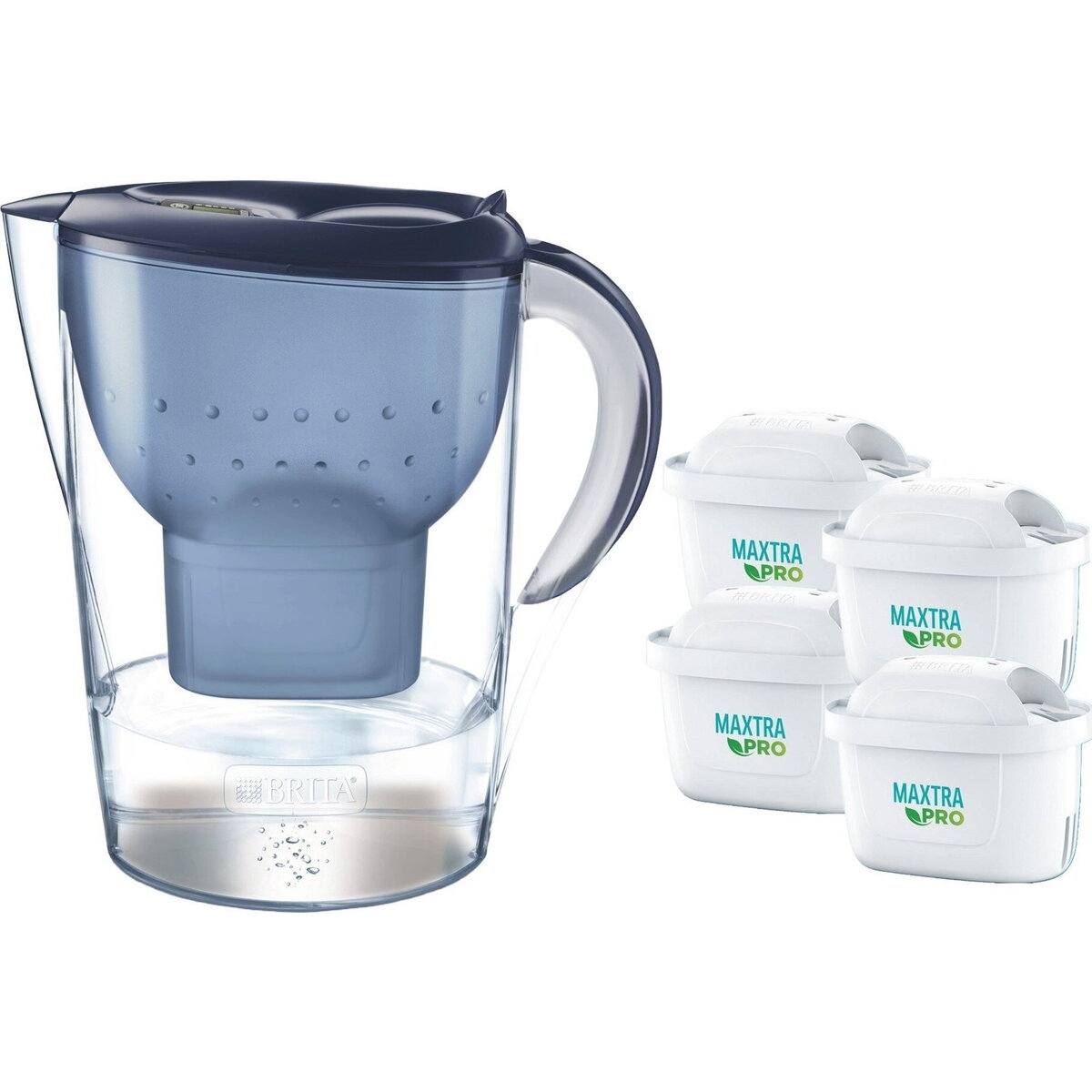  Marella XL jug + 4 Maxtra cartridges blue