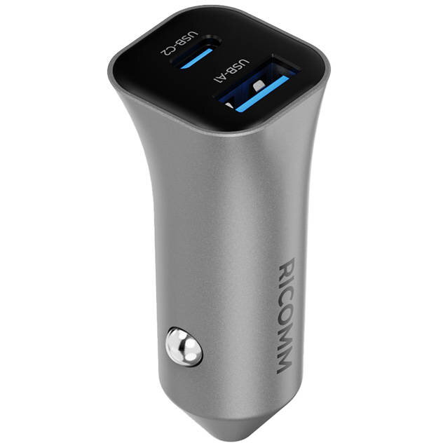 Încărcător auto 38W RA381 1xUSB-A, 1xUSB-C