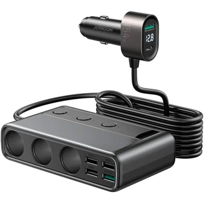 Încărcător auto JR-CL06 Multi-Port (negru)